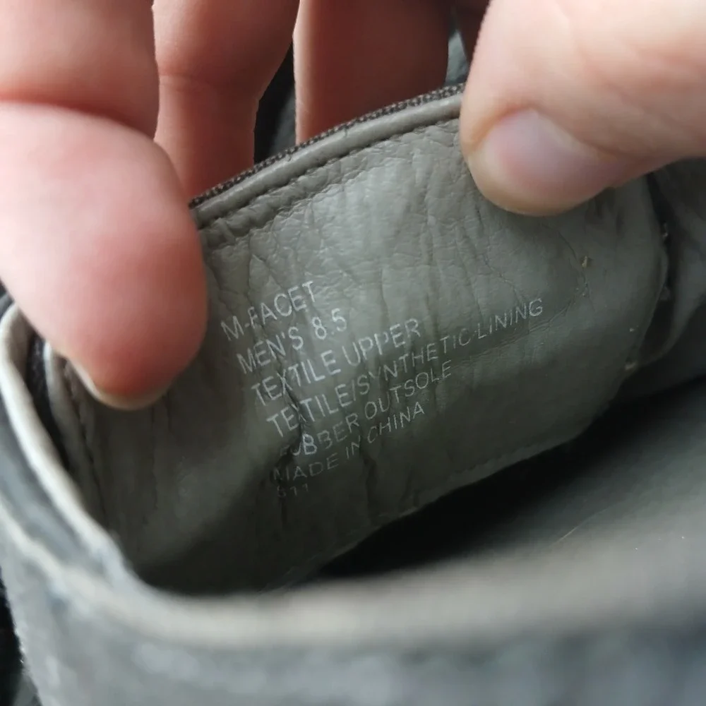 Madden M-Facet Oxford Shoes 8.5 Grey Black Textile Lace Up Casual Derby